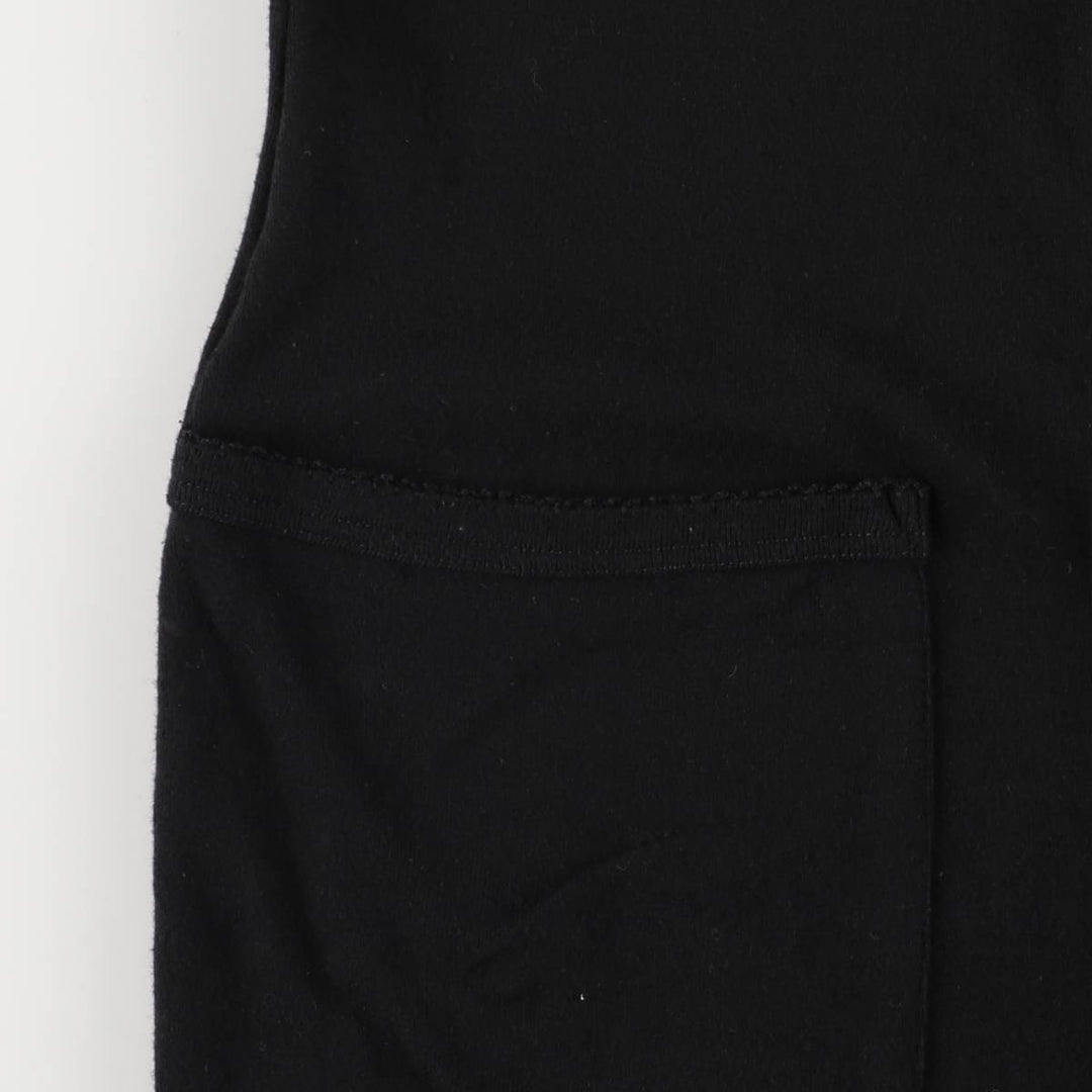 agnes b. PARIS half-length long-sleeved dress with front closure, size S cotton black type Vintage Second Hand