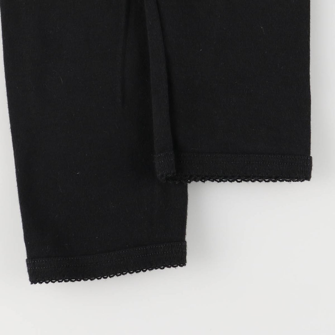 agnes b. PARIS half-length long-sleeved dress with front closure, size S cotton black type Vintage Second Hand