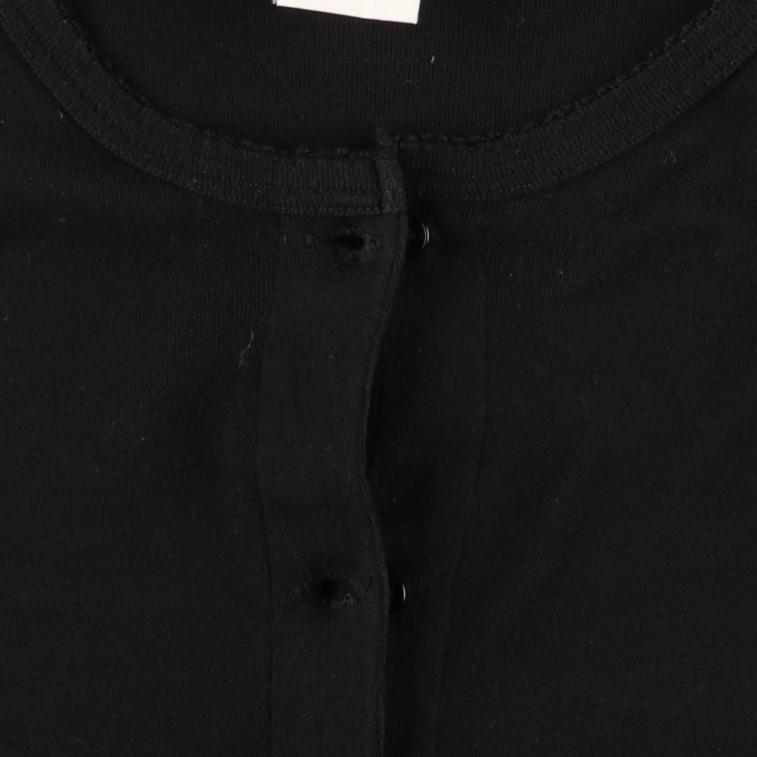 agnes b. PARIS half-length long-sleeved dress with front closure, size S cotton black type Vintage Second Hand