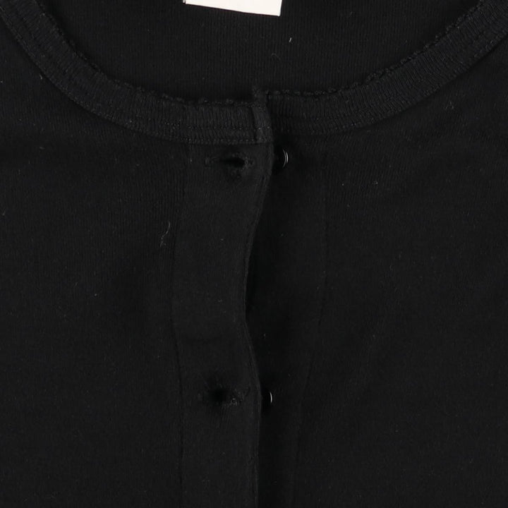 agnes b. PARIS half-length long-sleeved dress with front closure, size S cotton black type Vintage Second Hand