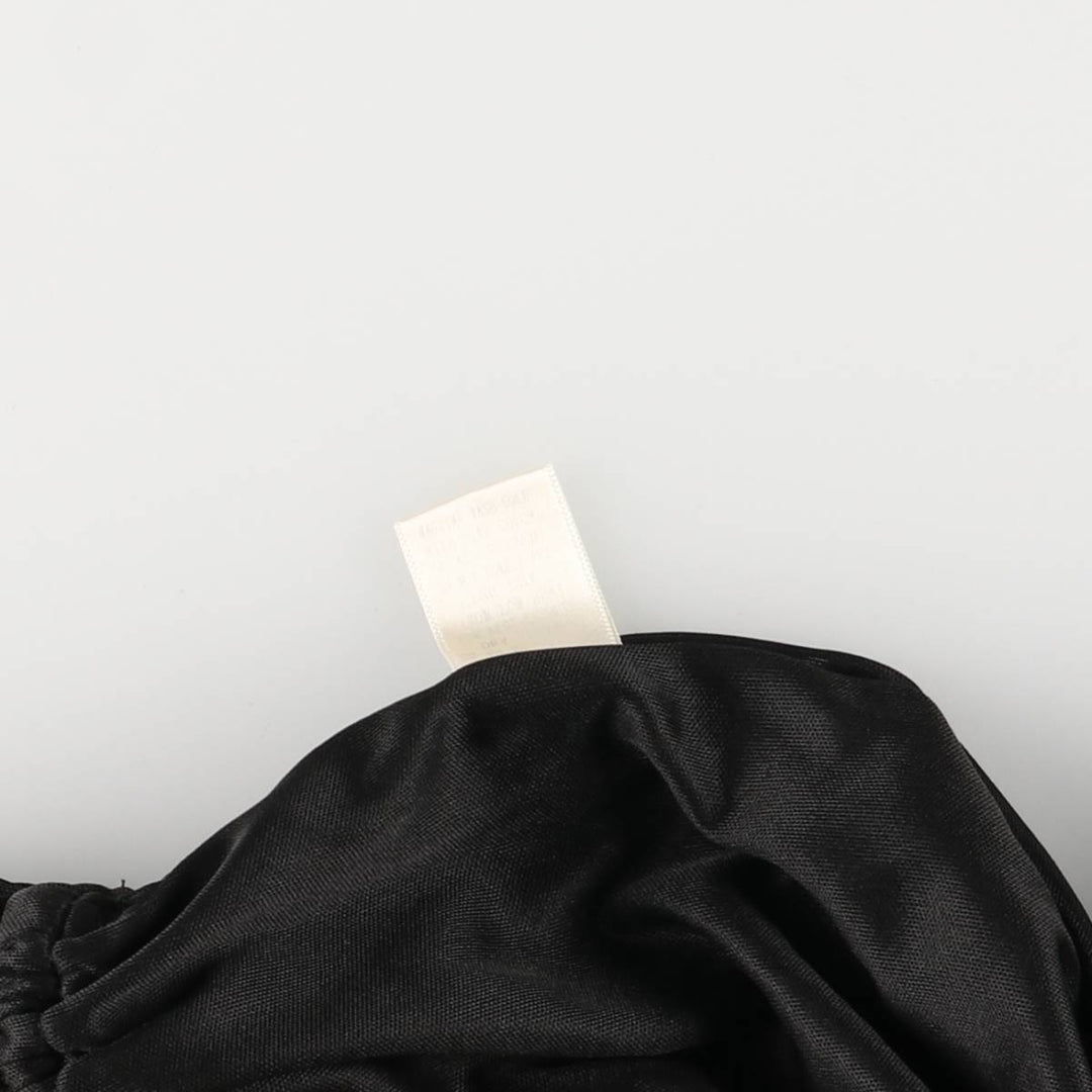 DOWNEAST All-Over Print Ruffle V-Neck Long Sleeve Jumpsuit, Women's Size XS unclear black type Vintage Second Hand