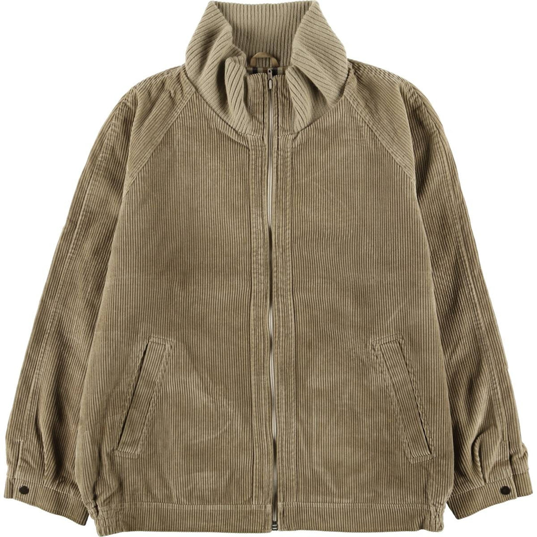 Aquascutum high-neck corduroy jacket, made in the UK, men's size L cotton beige type brown Vintage Second Hand