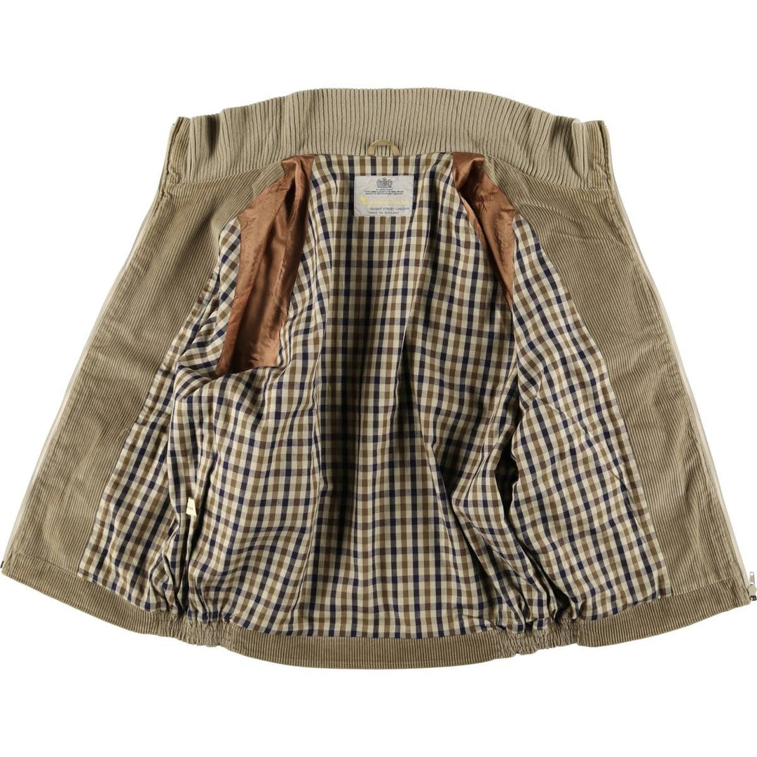 Aquascutum high-neck corduroy jacket, made in the UK, men's size L cotton beige type brown Vintage Second Hand