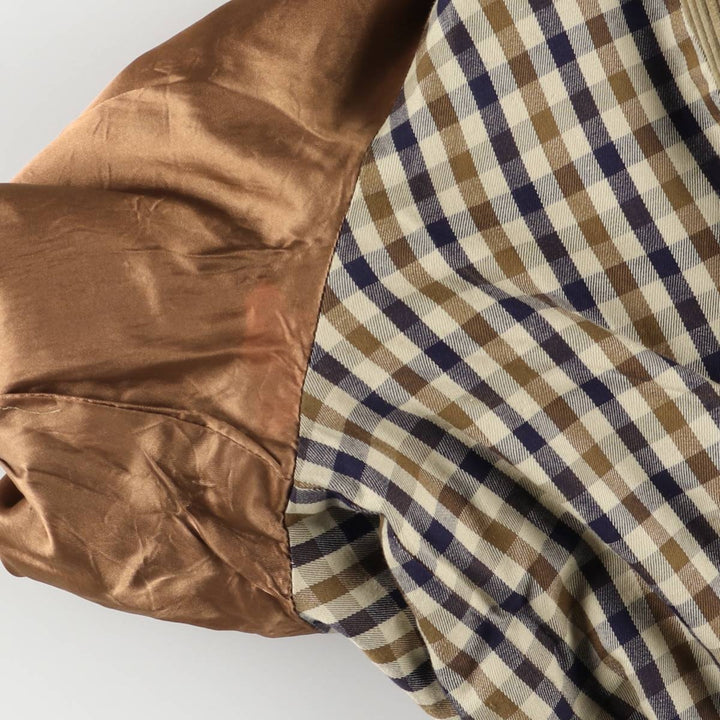 Aquascutum high-neck corduroy jacket, made in the UK, men's size L cotton beige type brown Vintage Second Hand