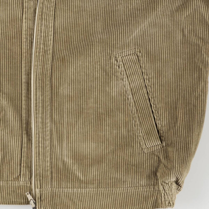 Aquascutum high-neck corduroy jacket, made in the UK, men's size L cotton beige type brown Vintage Second Hand