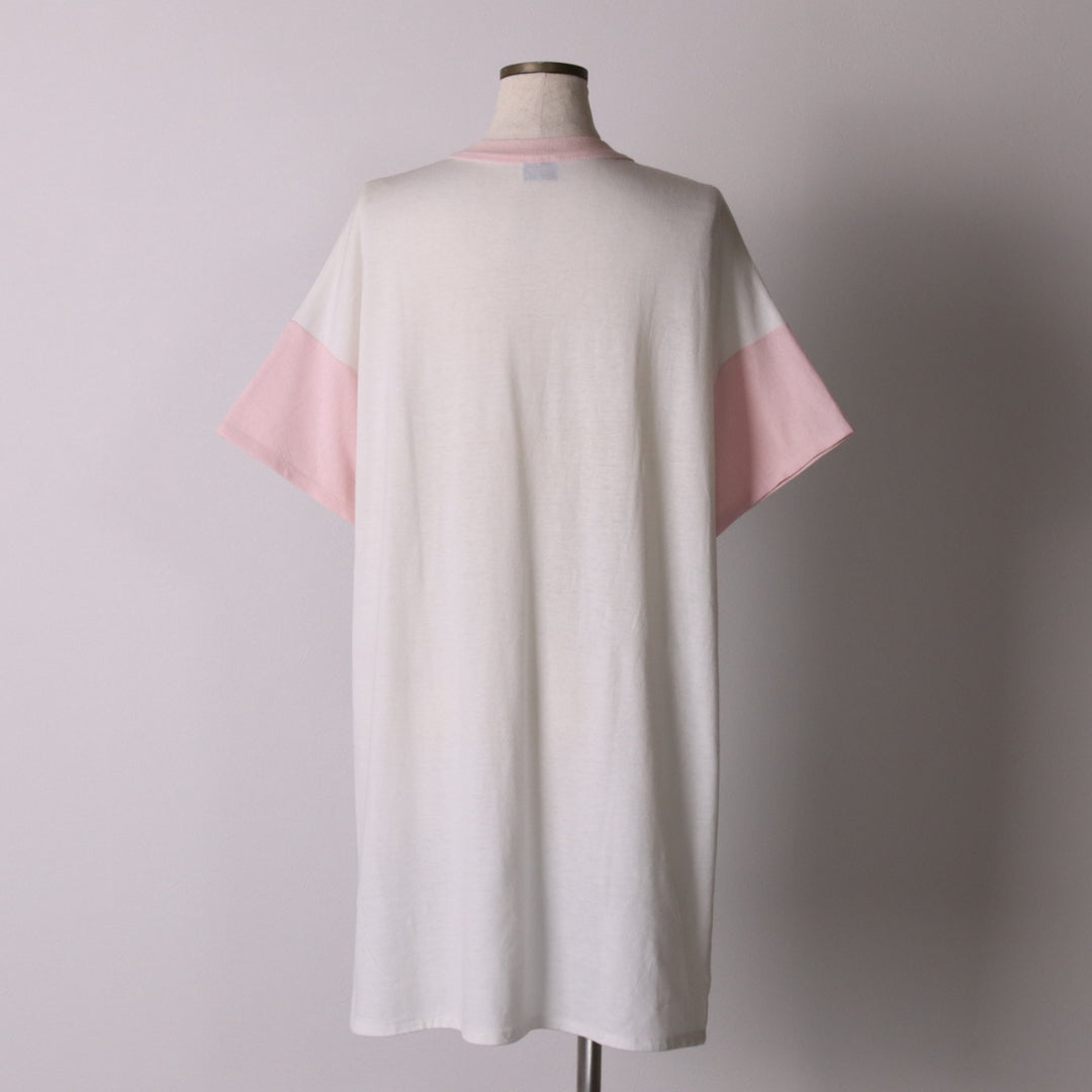 Vintage 90'S Flints The Simpsons Half-Length T-Shirt Dress, Women's, Size L unclear white type Vintage Second Hand