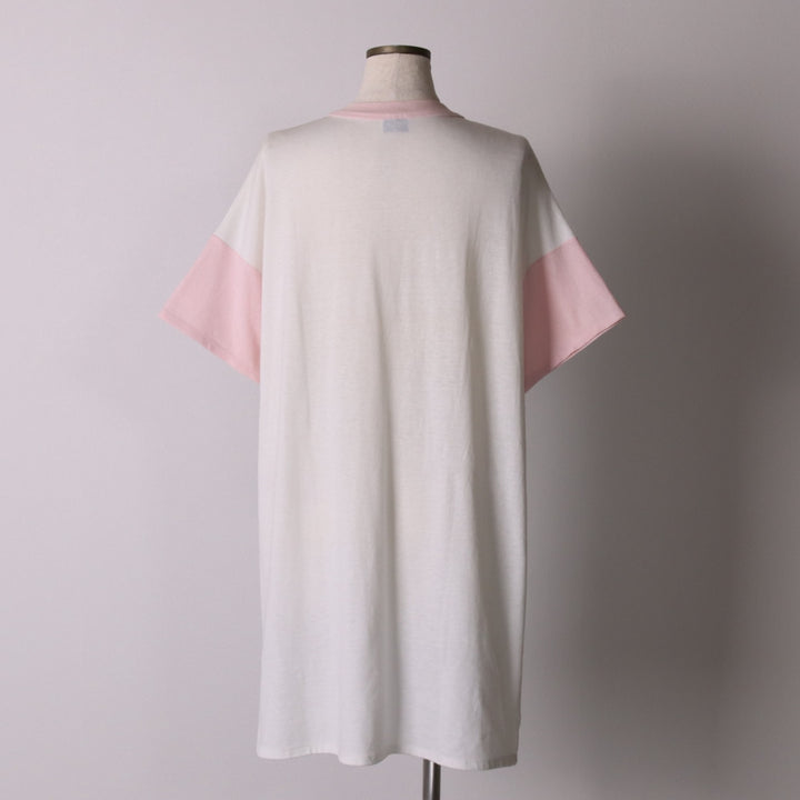 Vintage 90'S Flints The Simpsons Half-Length T-Shirt Dress, Women's, Size L unclear white type Vintage Second Hand