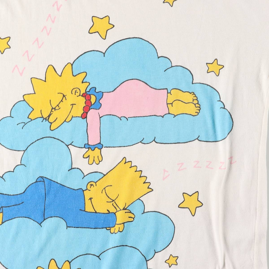 Vintage 90'S Flints The Simpsons Half-Length T-Shirt Dress, Women's, Size L unclear white type Vintage Second Hand