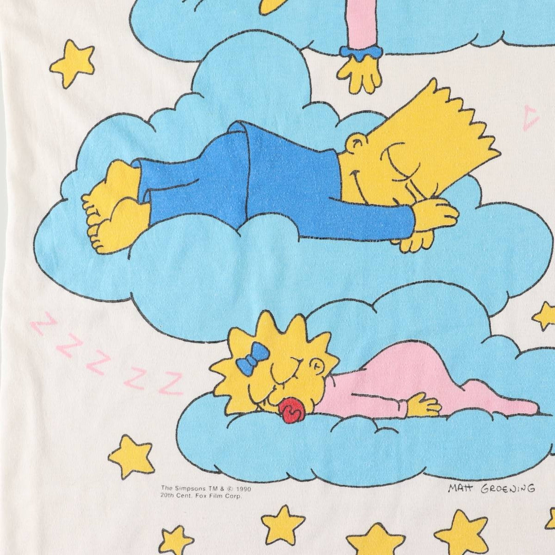 Vintage 90'S Flints The Simpsons Half-Length T-Shirt Dress, Women's, Size L unclear white type Vintage Second Hand
