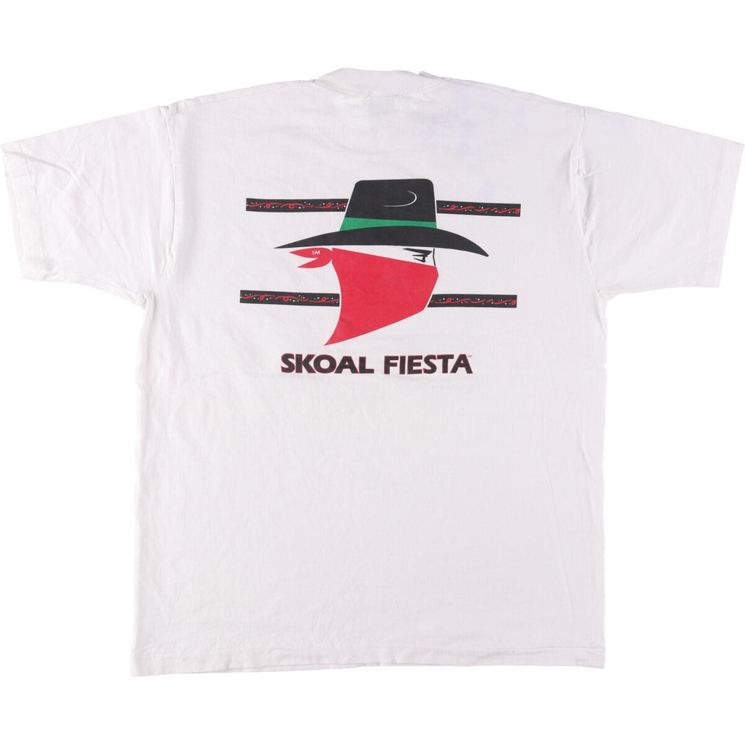90'S Fruit of the Loom printed T-shirt, men's XL size, vintage cotton white type Vintage Second Hand