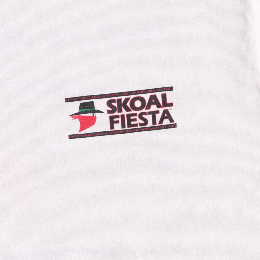 90'S Fruit of the Loom printed T-shirt, men's XL size, vintage cotton white type Vintage Second Hand