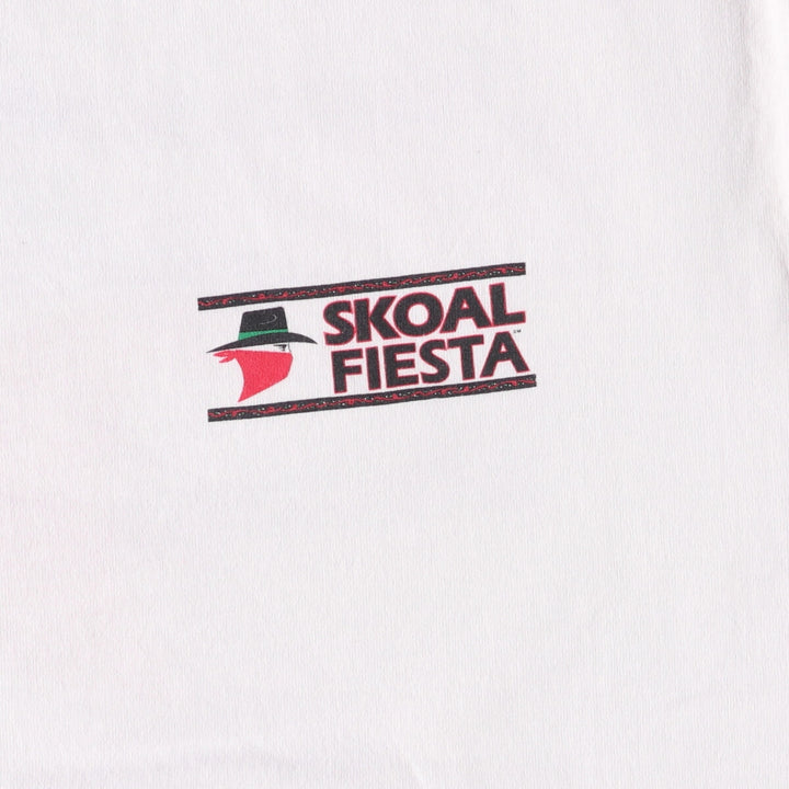 90'S Fruit of the Loom printed T-shirt, men's XL size, vintage cotton white type Vintage Second Hand