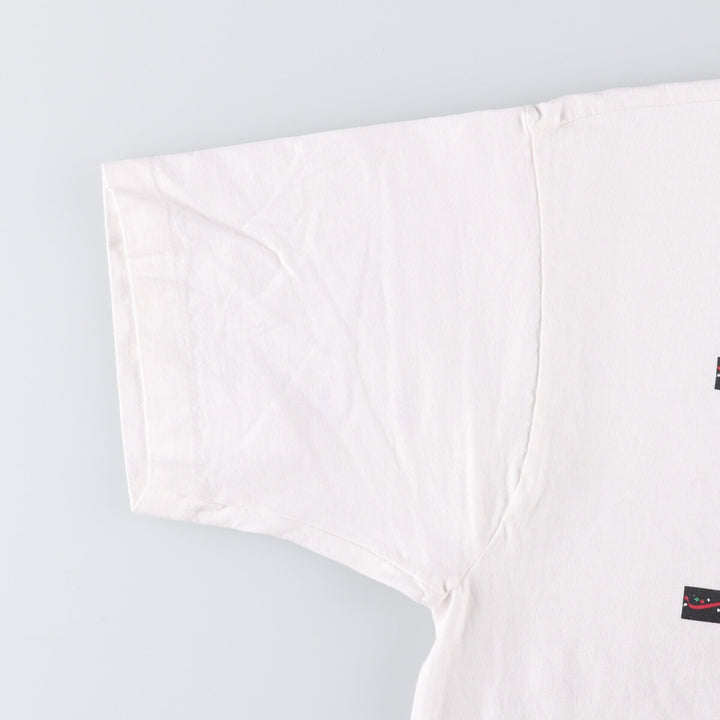 90'S Fruit of the Loom printed T-shirt, men's XL size, vintage cotton white type Vintage Second Hand