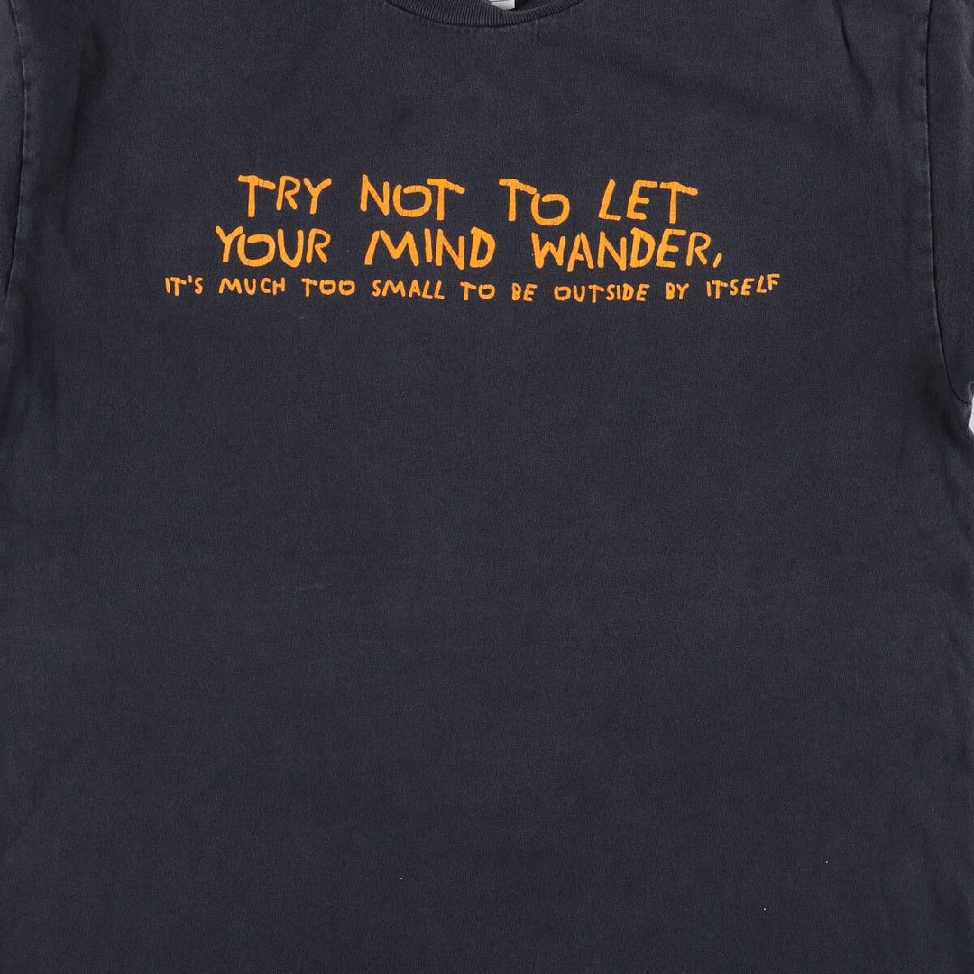2000'S ALSTYLE Message Print T-Shirt, Men's Size M cotton black type Vintage Second Hand
