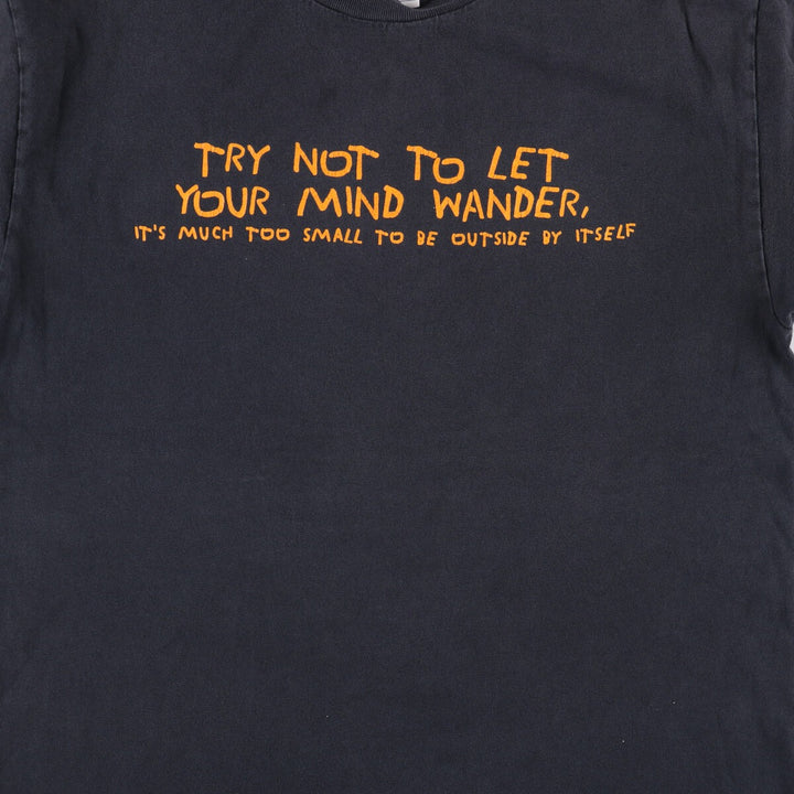 2000'S ALSTYLE Message Print T-Shirt, Men's Size M cotton black type Vintage Second Hand