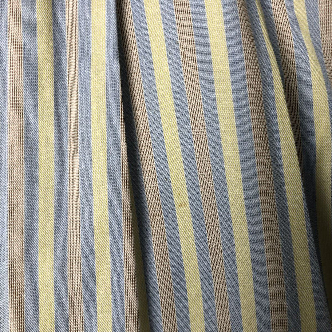 Burberry's BURBERRY LONDON wide-collar long-sleeved cotton striped shirt, made in the USA, men's size M cotton blue type Vintage Second Hand