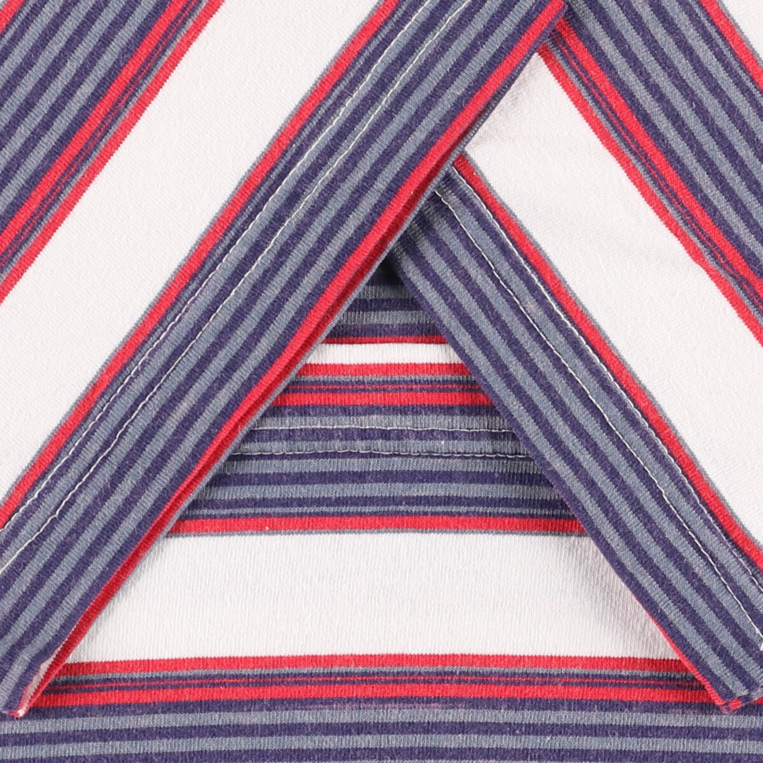 90'S Vintage Columbia Short Sleeve Striped T-Shirt, Made in USA, Men's Size L cotton white type Vintage Second Hand
