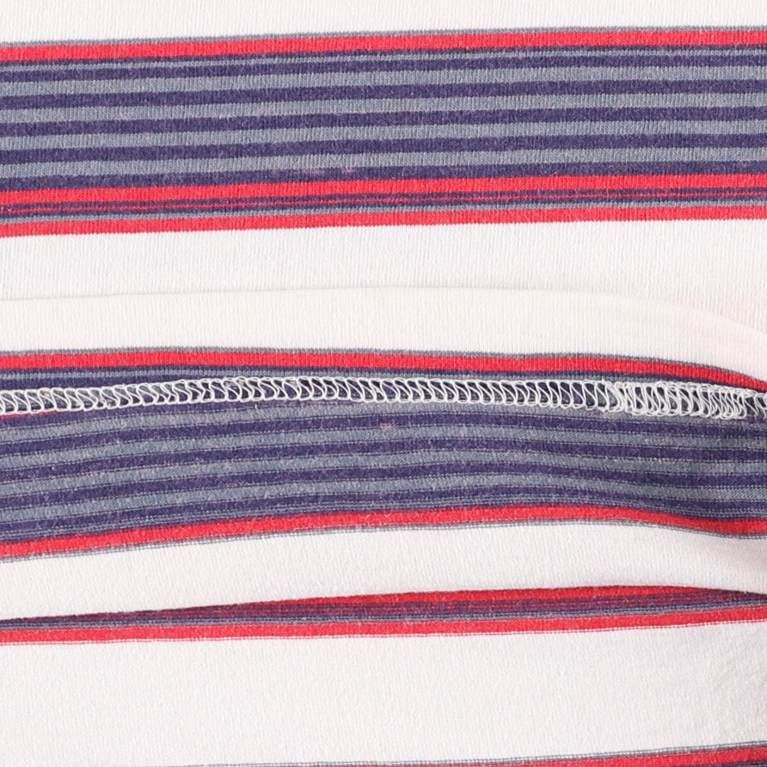 90'S Vintage Columbia Short Sleeve Striped T-Shirt, Made in USA, Men's Size L cotton white type Vintage Second Hand