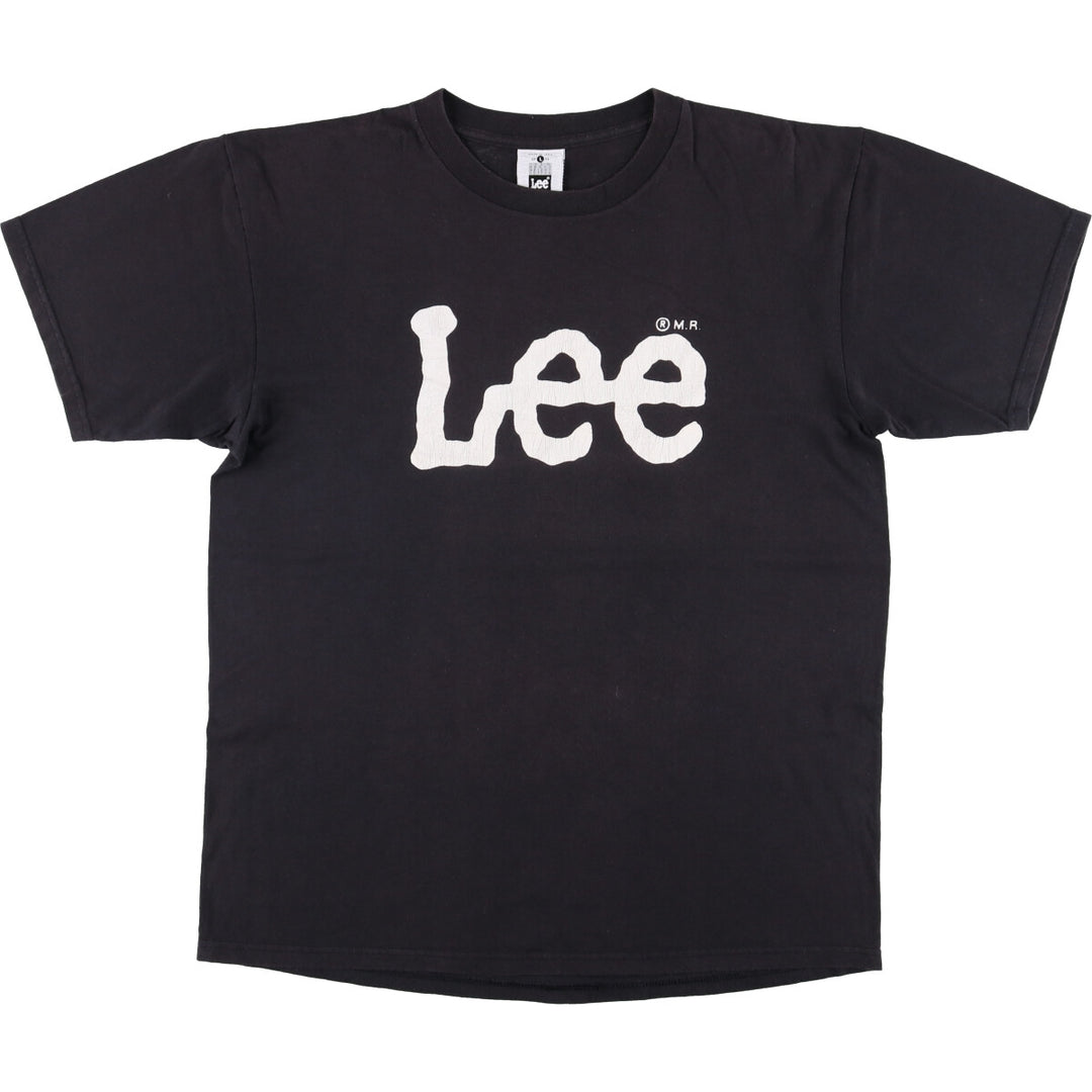 Vintage 90'S Lee short-sleeved logo T-shirt, made in the USA, size L, men's cotton black type Vintage Second Hand