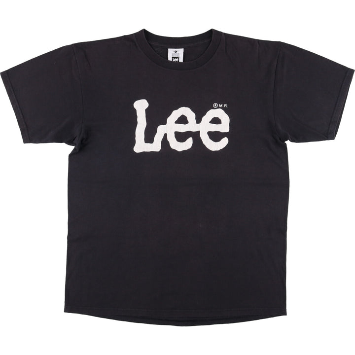 Vintage 90'S Lee short-sleeved logo T-shirt, made in the USA, size L, men's cotton black type Vintage Second Hand