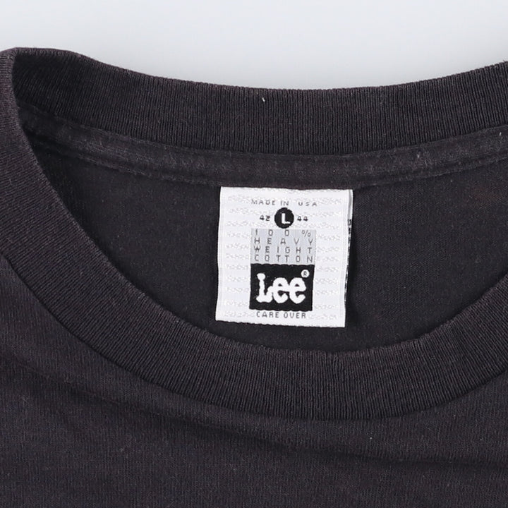 Vintage 90'S Lee short-sleeved logo T-shirt, made in the USA, size L, men's cotton black type Vintage Second Hand