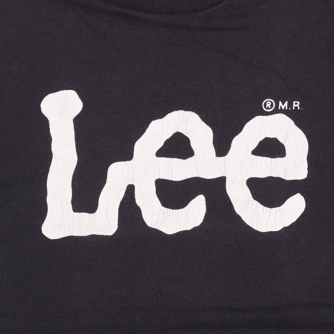Vintage 90'S Lee short-sleeved logo T-shirt, made in the USA, size L, men's cotton black type Vintage Second Hand