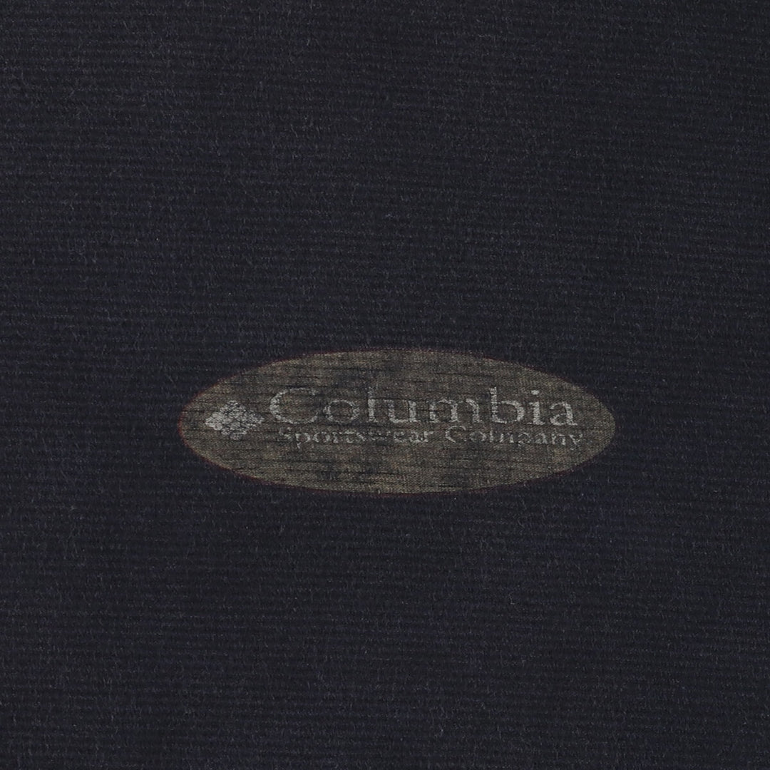 90'S Vintage Columbia Short Sleeve Logo T-Shirt, Made in USA, Men's Size L cotton black type Vintage Second Hand