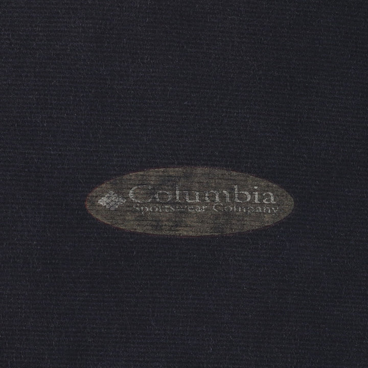 90'S Vintage Columbia Short Sleeve Logo T-Shirt, Made in USA, Men's Size L cotton black type Vintage Second Hand