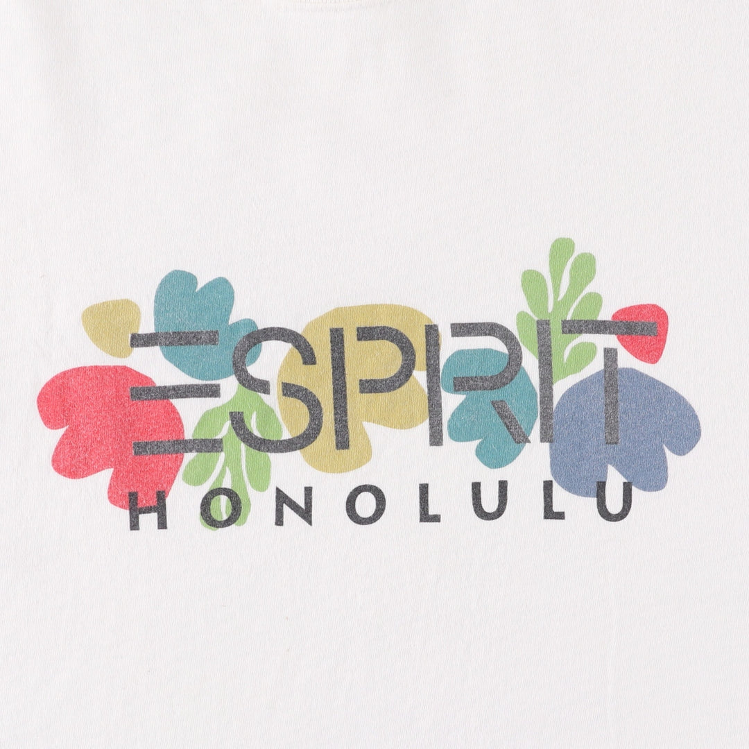 ESPRIT Short Sleeve Printed T-Shirt, Men's Size L unclear white type Vintage Second Hand
