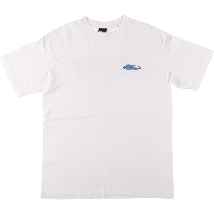 90'S NO FEAR surf skate T-shirt made in USA, men's size L, vintage cotton white type Vintage Second Hand