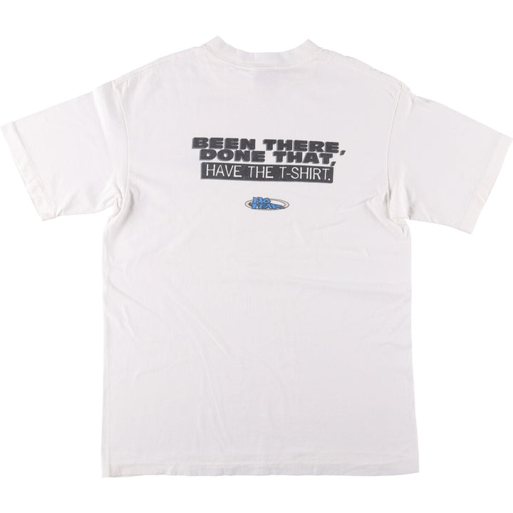 90'S NO FEAR surf skate T-shirt made in USA, men's size L, vintage cotton white type Vintage Second Hand