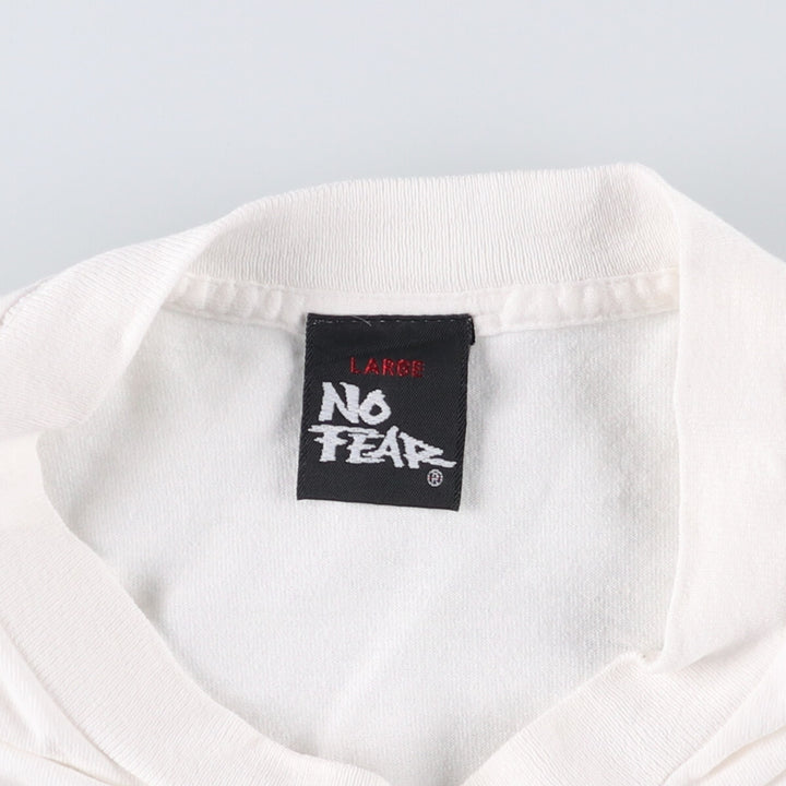 90'S NO FEAR surf skate T-shirt made in USA, men's size L, vintage cotton white type Vintage Second Hand