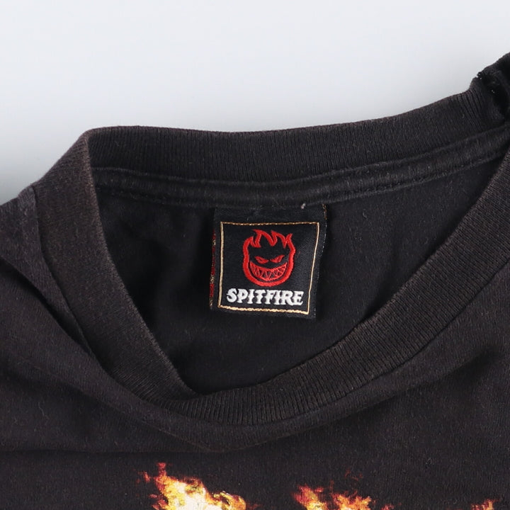 Spitfire Surf Skate T-Shirt, Men's Size Small unclear black type Vintage Second Hand