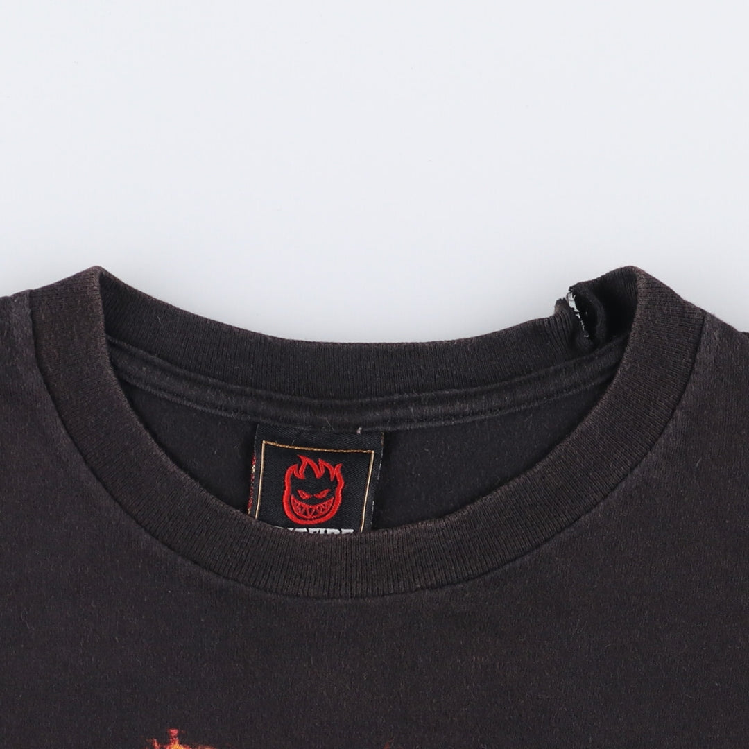 Spitfire Surf Skate T-Shirt, Men's Size Small unclear black type Vintage Second Hand