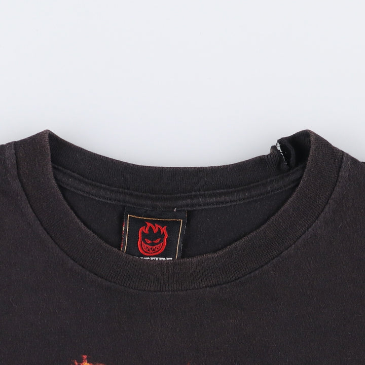 Spitfire Surf Skate T-Shirt, Men's Size Small unclear black type Vintage Second Hand