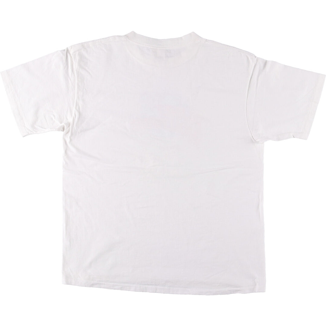 90'S PLANET HOLLYWOOD Advertising T-shirt Made in USA Men's XL Vintage cotton white type Vintage Second Hand