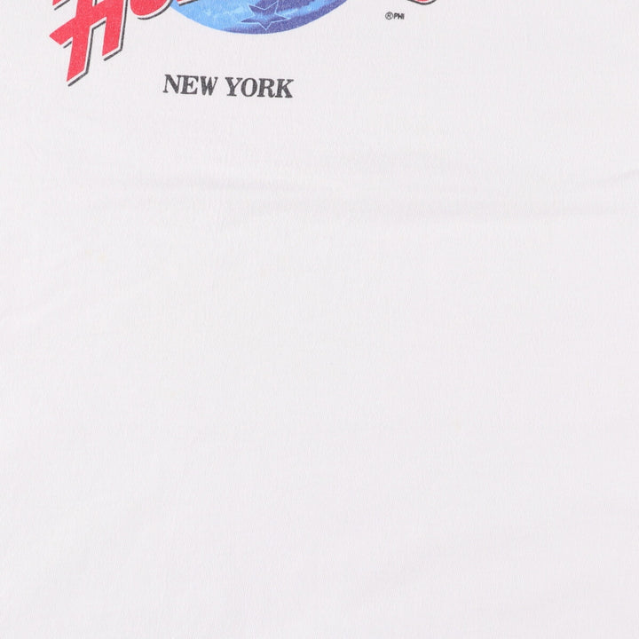 90'S PLANET HOLLYWOOD Advertising T-shirt Made in USA Men's XL Vintage cotton white type Vintage Second Hand