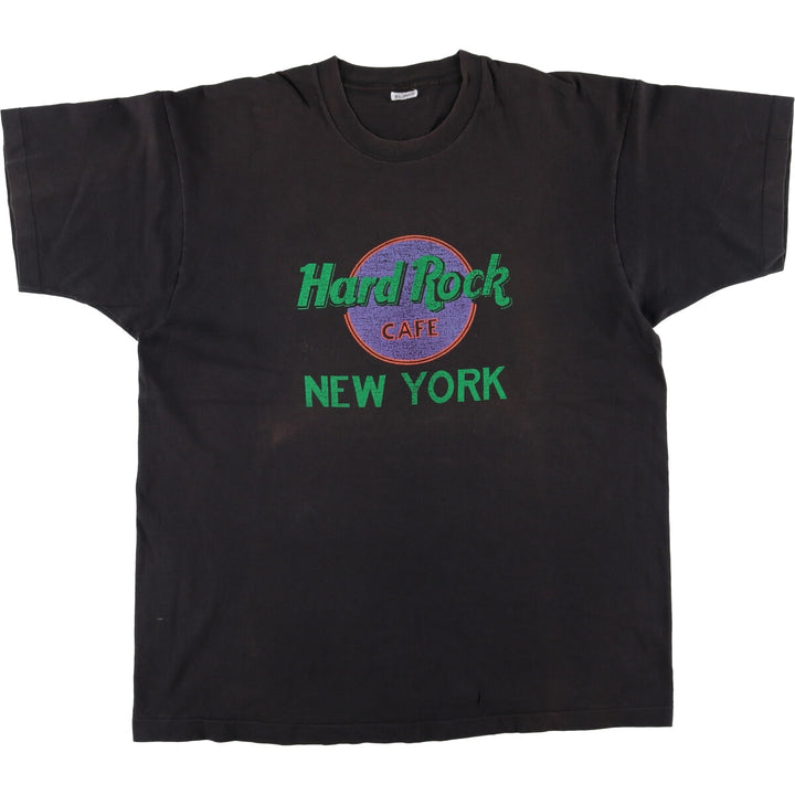 Vintage HARD ROCK CAFE NEW YORK Hard Rock Cafe New York advertising T-shirt, men's size XL cotton black type Vintage Second Hand