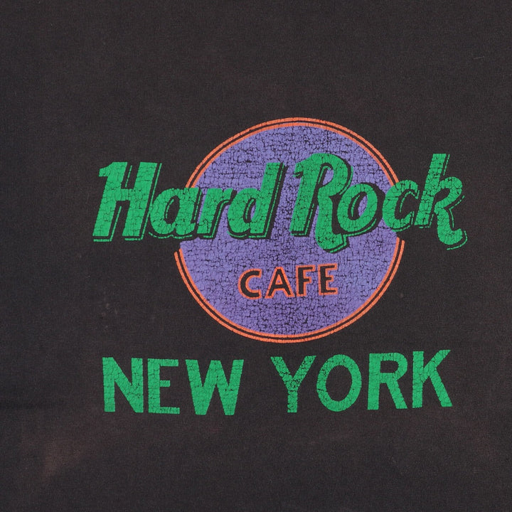 Vintage HARD ROCK CAFE NEW YORK Hard Rock Cafe New York advertising T-shirt, men's size XL cotton black type Vintage Second Hand