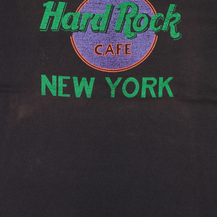 Vintage HARD ROCK CAFE NEW YORK Hard Rock Cafe New York advertising T-shirt, men's size XL cotton black type Vintage Second Hand