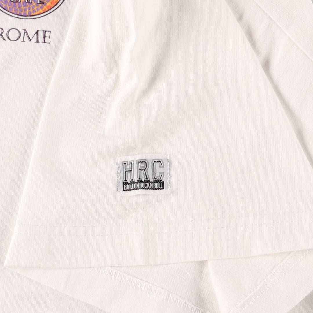 HARD ROCK CAFE ROME Advertising T-shirt Men's XL cotton white type Vintage Second Hand