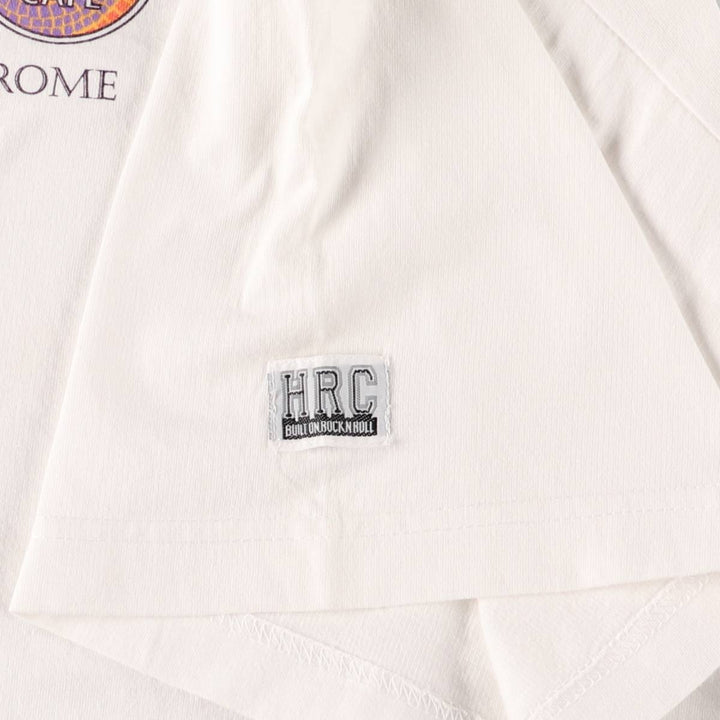 HARD ROCK CAFE ROME Advertising T-shirt Men's XL cotton white type Vintage Second Hand