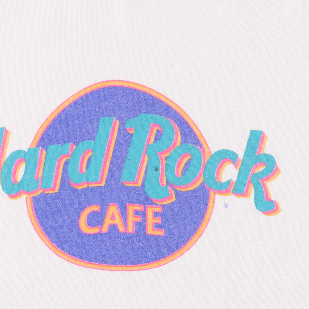 Vintage 90'S Hanes Hard Rock Cafe San Francisco advertising T-shirt, Made in USA, Men's XL cotton white type Vintage Second Hand