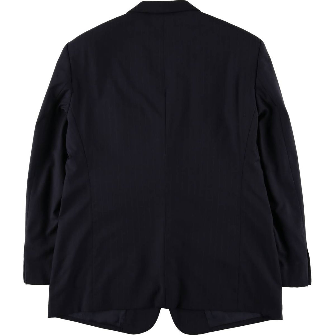 Armani ARMANI COLLEZIONI Striped Pattern Tailored Jacket, Men's Size L Viscose rayon black type Vintage Second Hand