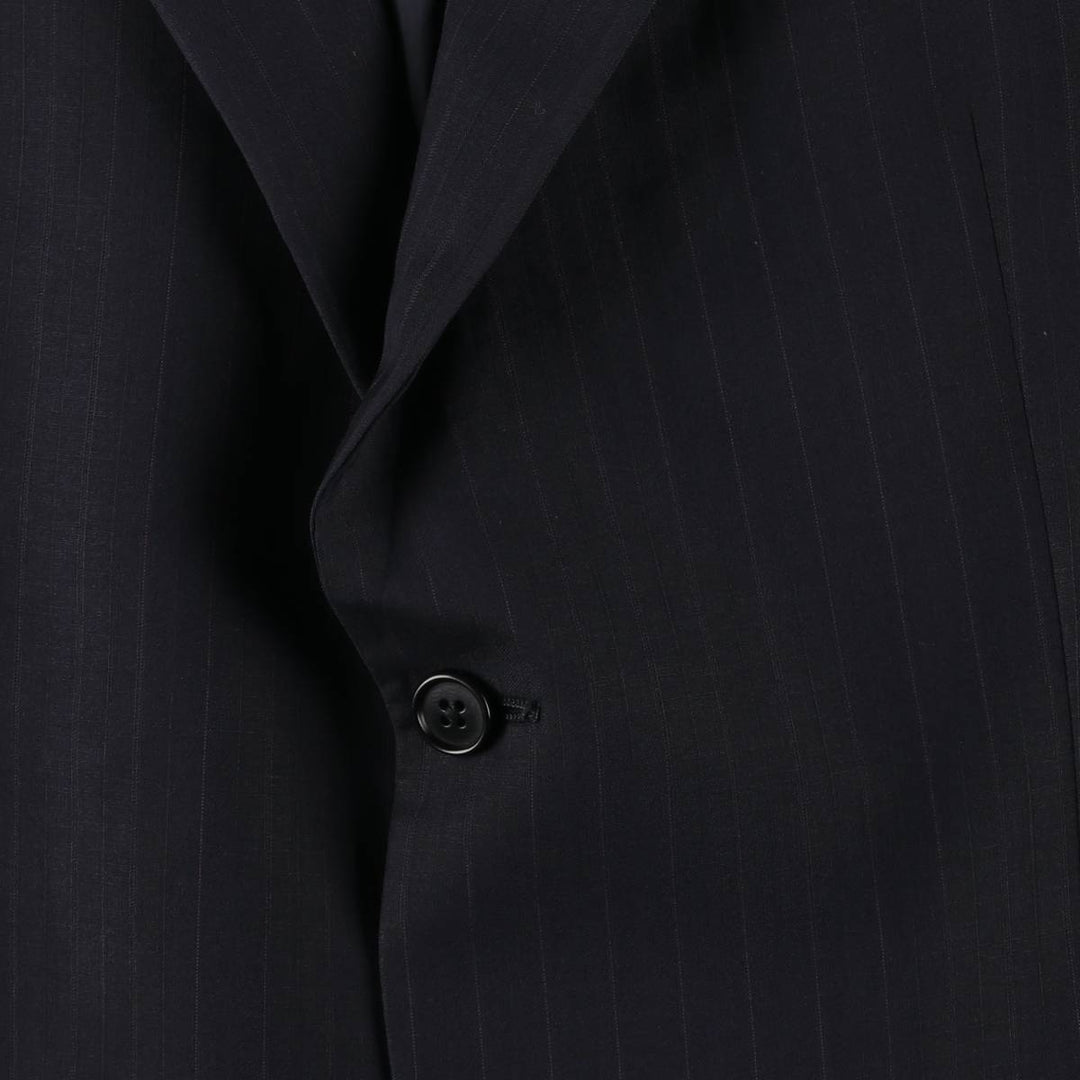 Armani ARMANI COLLEZIONI Striped Pattern Tailored Jacket, Men's Size L Viscose rayon black type Vintage Second Hand
