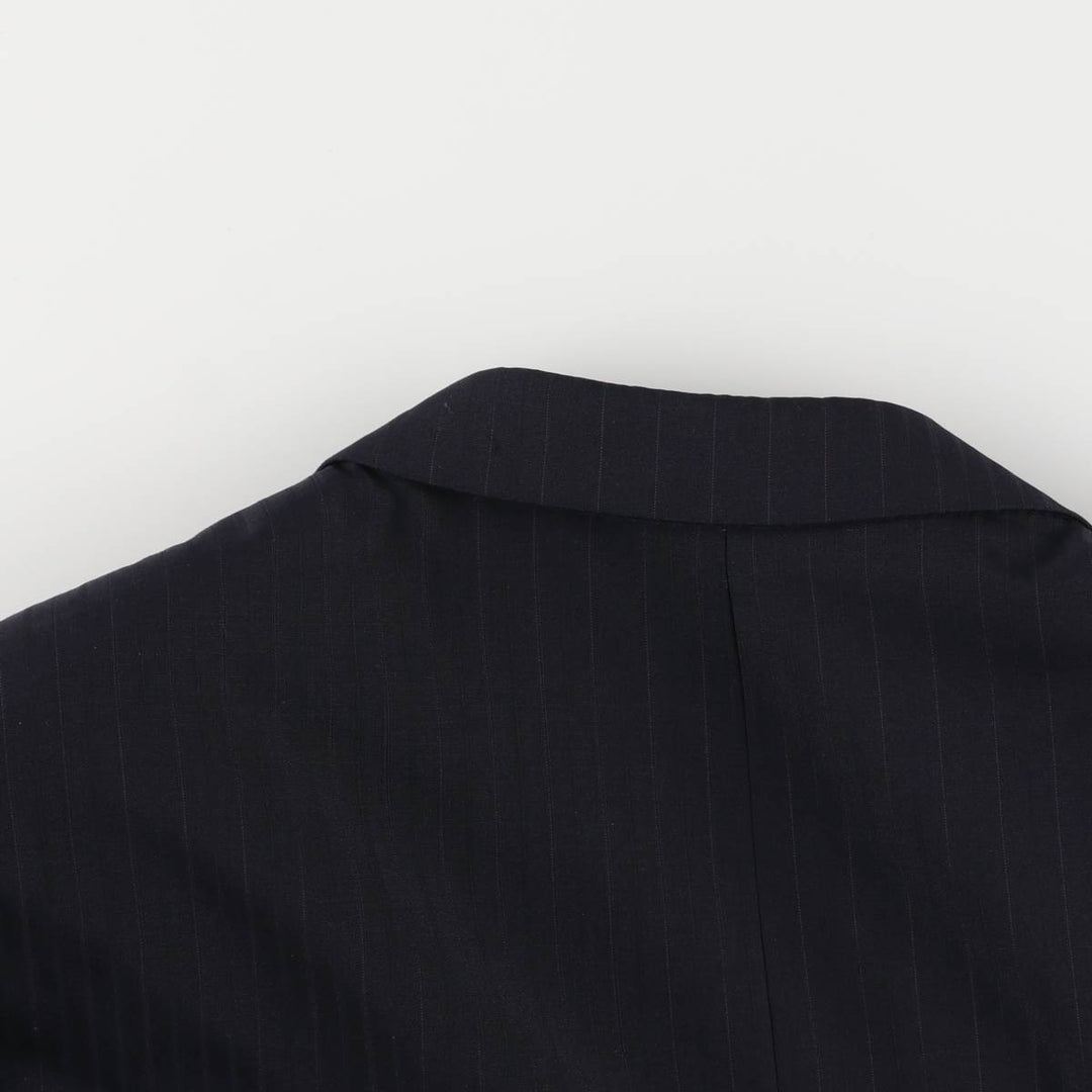 Armani ARMANI COLLEZIONI Striped Pattern Tailored Jacket, Men's Size L Viscose rayon black type Vintage Second Hand