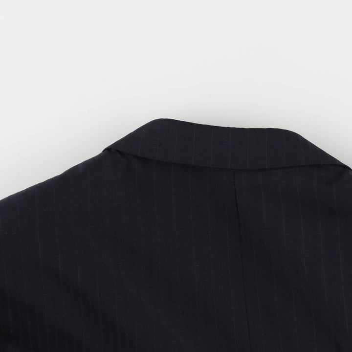 Armani ARMANI COLLEZIONI Striped Pattern Tailored Jacket, Men's Size L Viscose rayon black type Vintage Second Hand