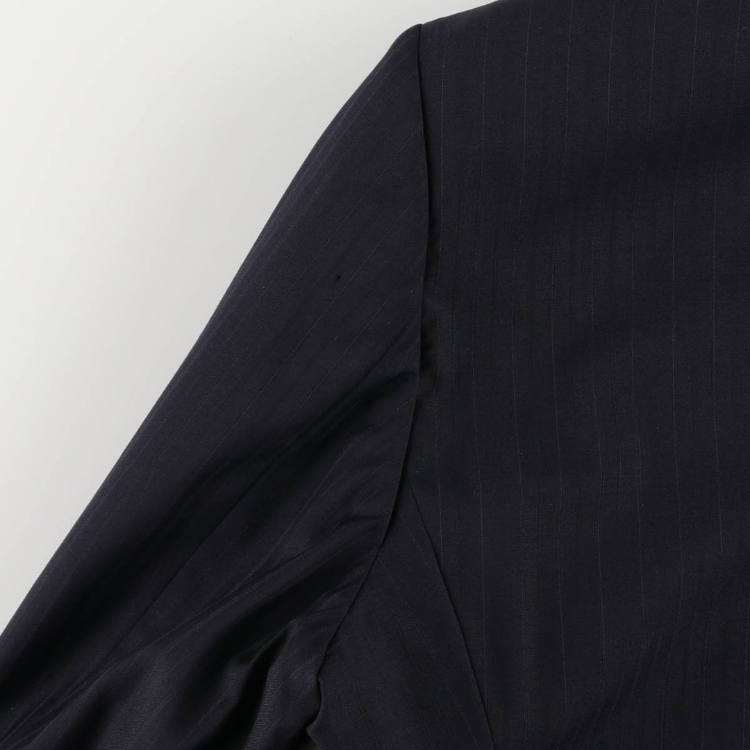 Armani ARMANI COLLEZIONI Striped Pattern Tailored Jacket, Men's Size L Viscose rayon black type Vintage Second Hand
