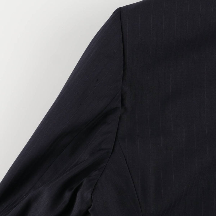 Armani ARMANI COLLEZIONI Striped Pattern Tailored Jacket, Men's Size L Viscose rayon black type Vintage Second Hand