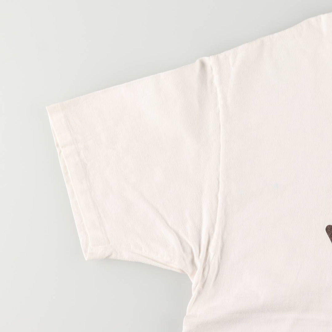 Vintage 90'S Hanes HOOTERS advertising T-shirt, Made in USA, Men's XL cotton white type Vintage Second Hand